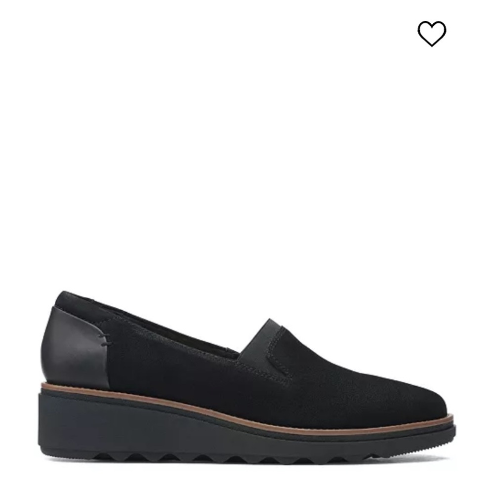 Clarks Women's Collection Sharon Dolly Shoes Black Suede Size 8.5 - Picture 9 of 9